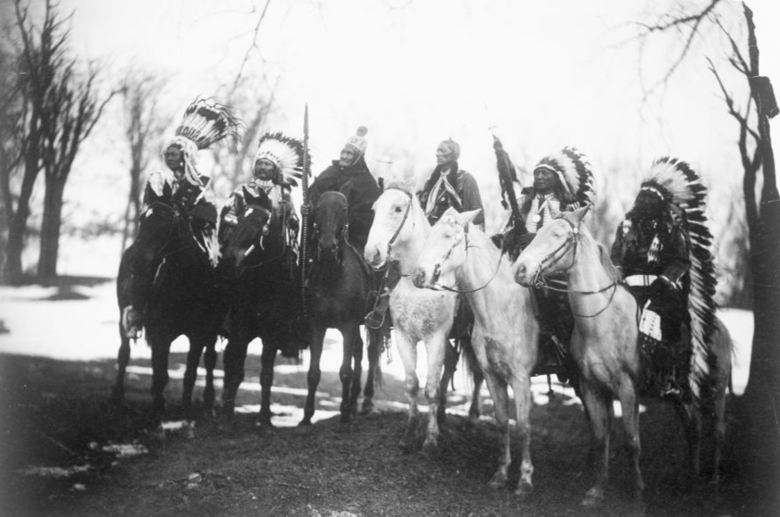 Portrait of six tribal leaders