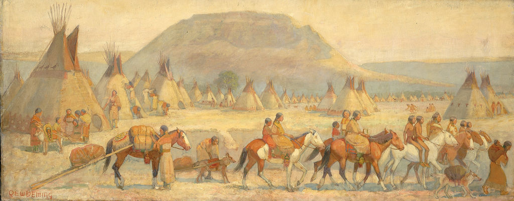 Blackfoot Camp Scene