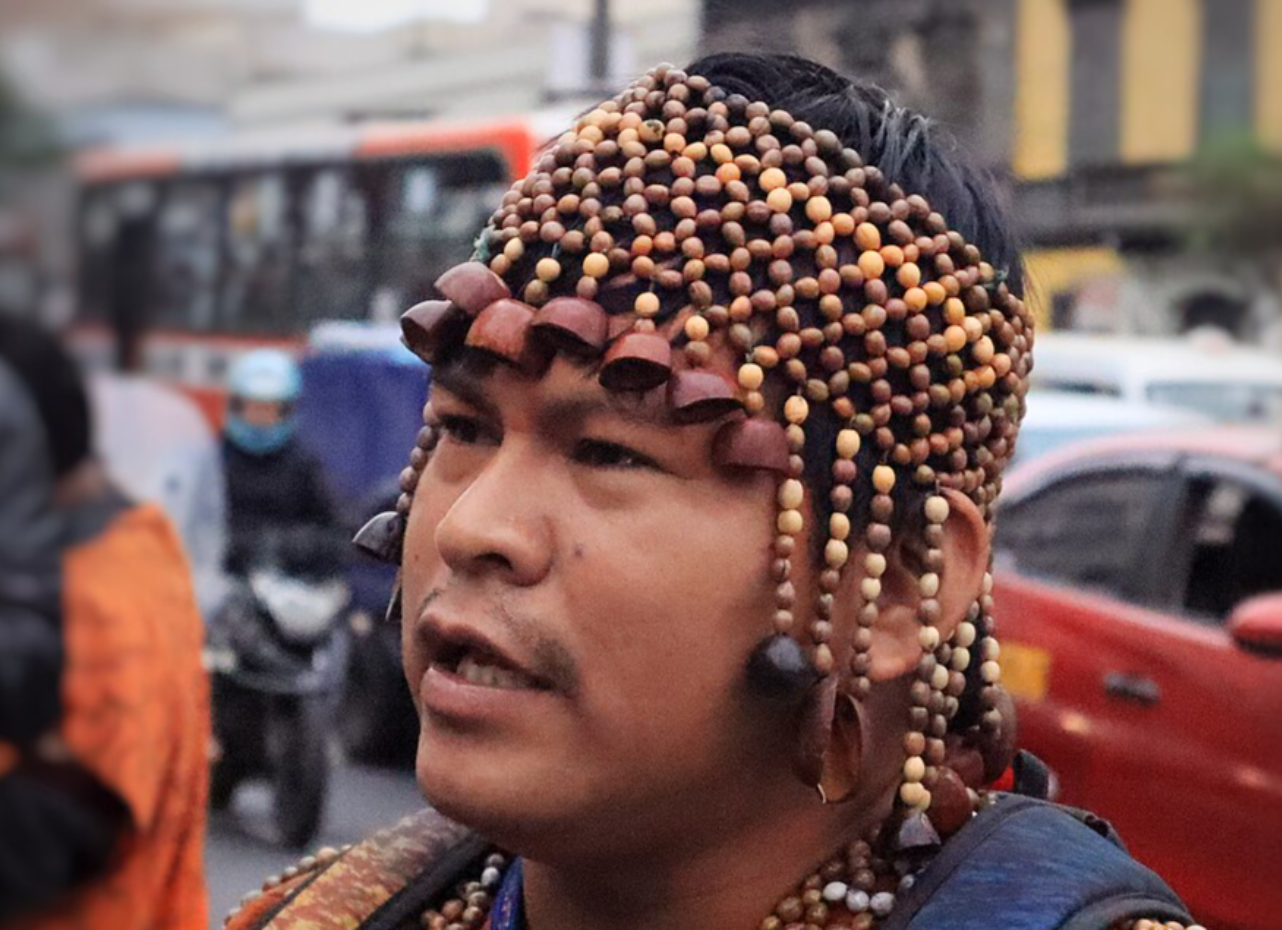 Kakataibo man wearing traditional clothes - 2023