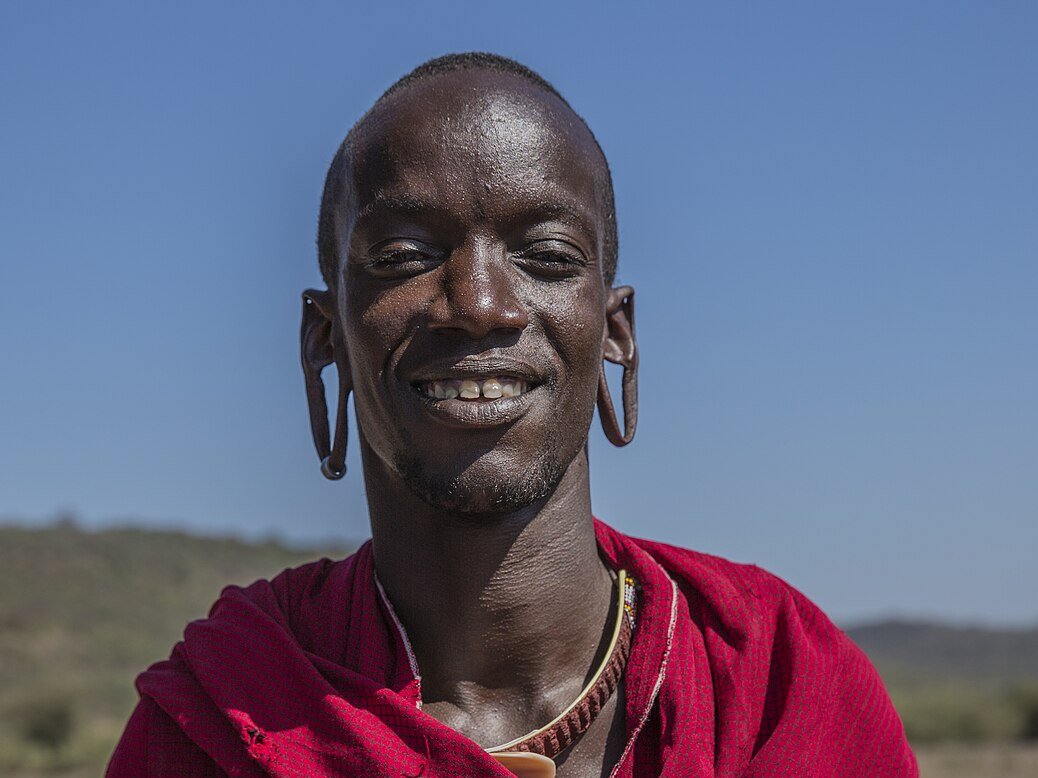 Portrait Photo of A Maasai Man in Magadi.