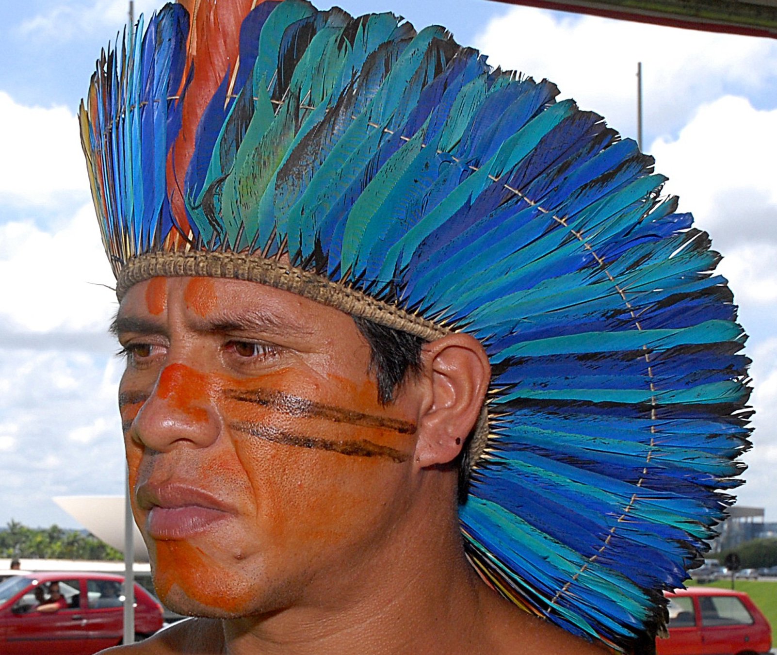 Portrait Photo of A Tupiniquim chief (Cacique) in Brasília, 2007