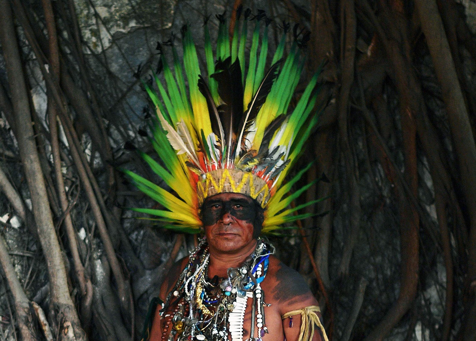 Native Korubo man, from the Brazilian state of Acre - 2018