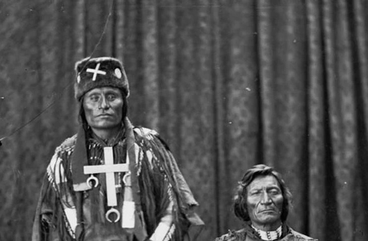 Grayscale Portrait Photo of Little Coyote and Morning Star