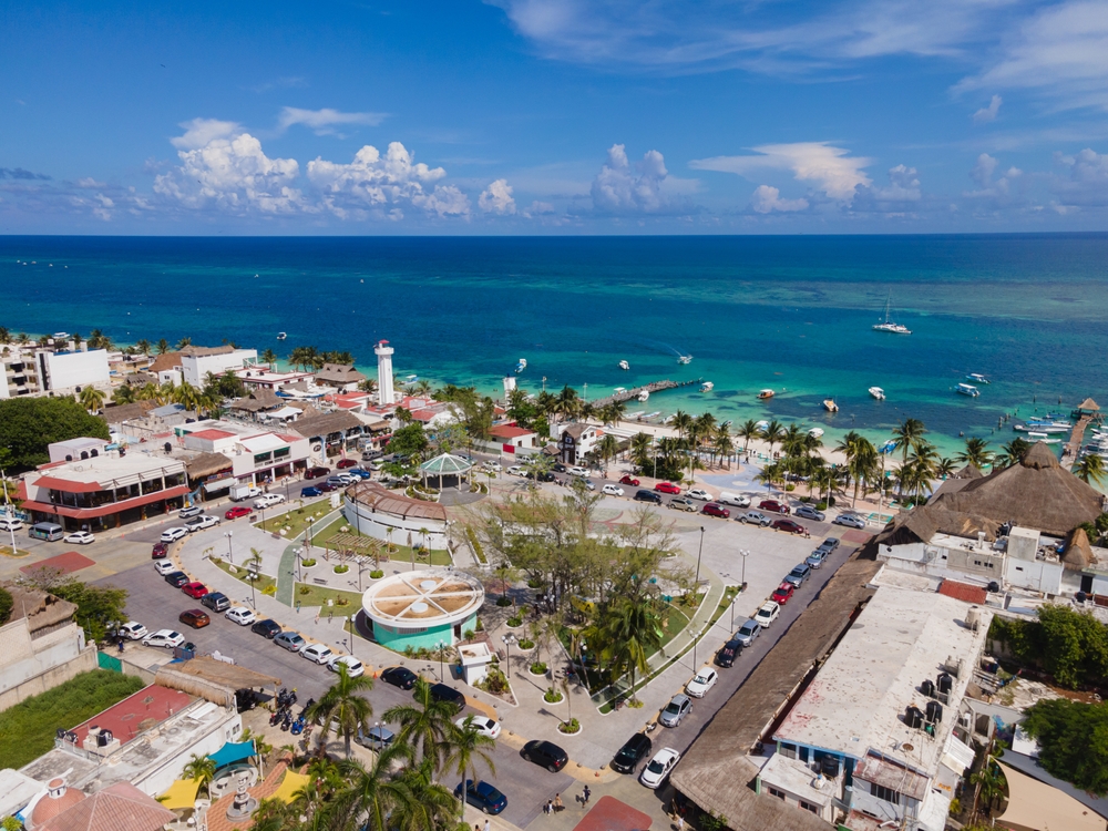 Aerial view of Puerto Morelos