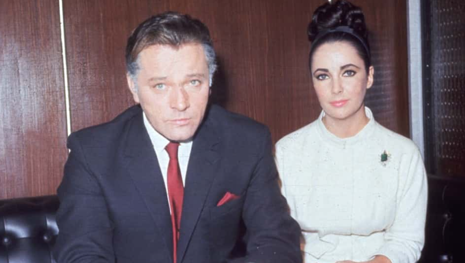 Acting couple Richard Burton (1925 - 1984) and Elizabeth Taylor.