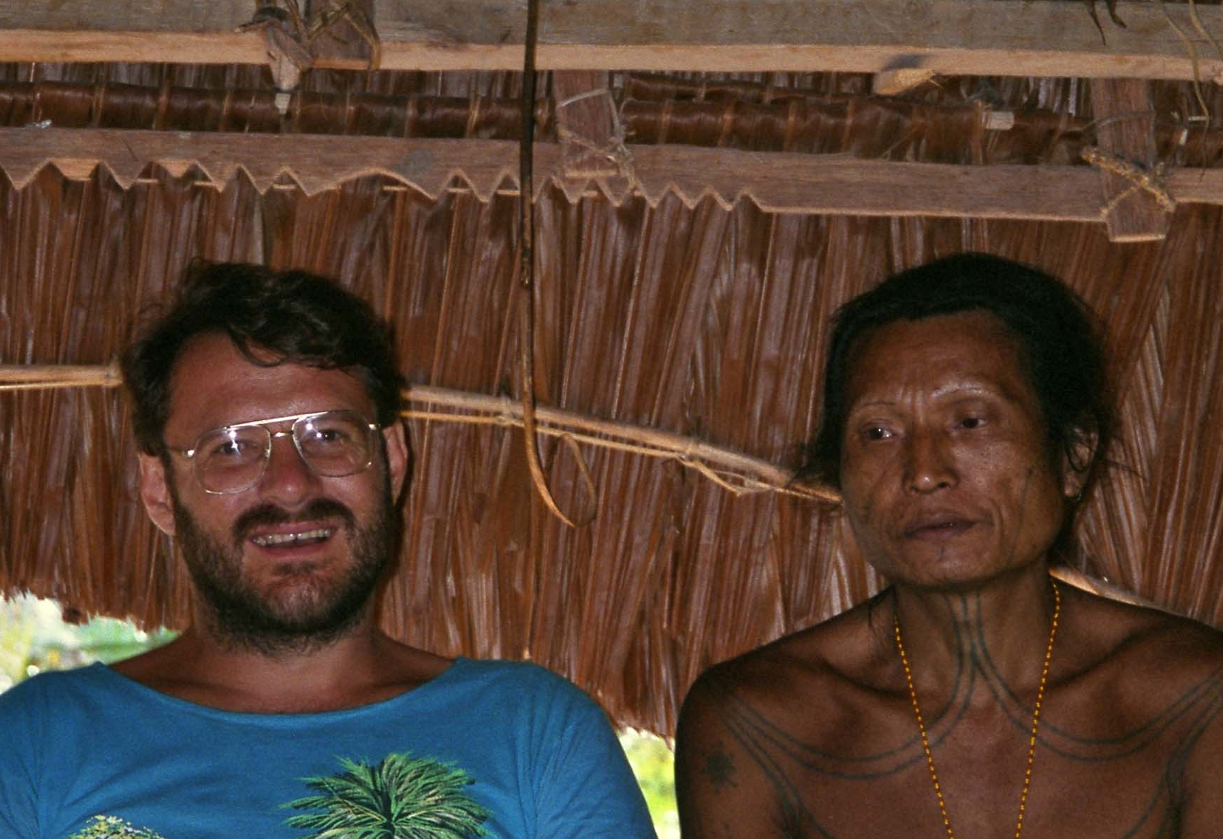 Tourists in Mentawai  village
