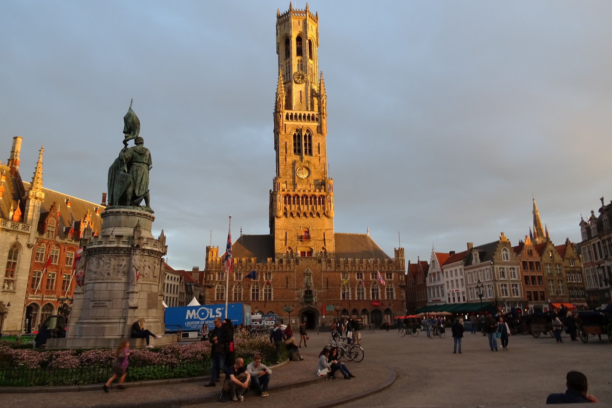 Medieval bell tower in the centre of Bruges