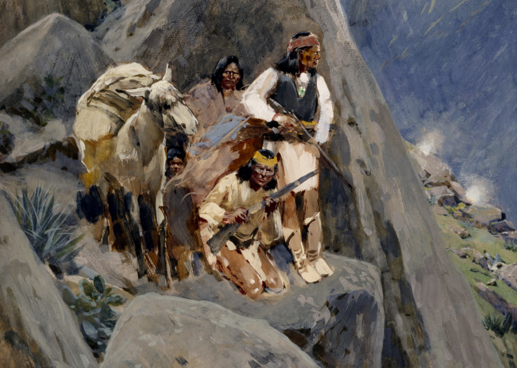 Apache Indians in the Mountains