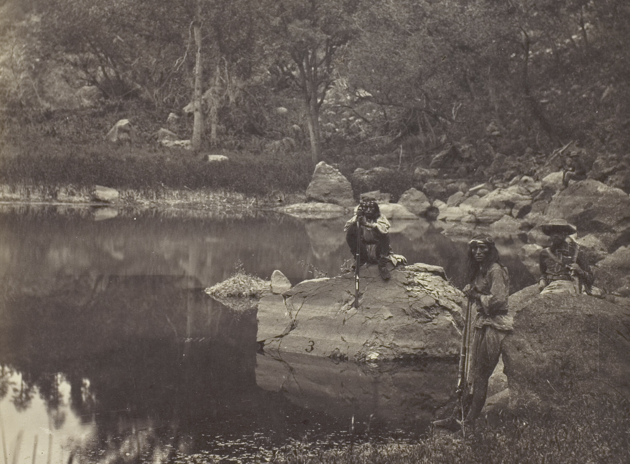 Two Apache Scouts in the Foreground