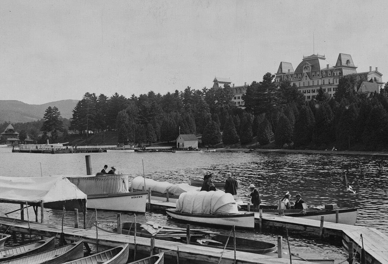 Fort William Henry Hotel in background, Lake George, New York