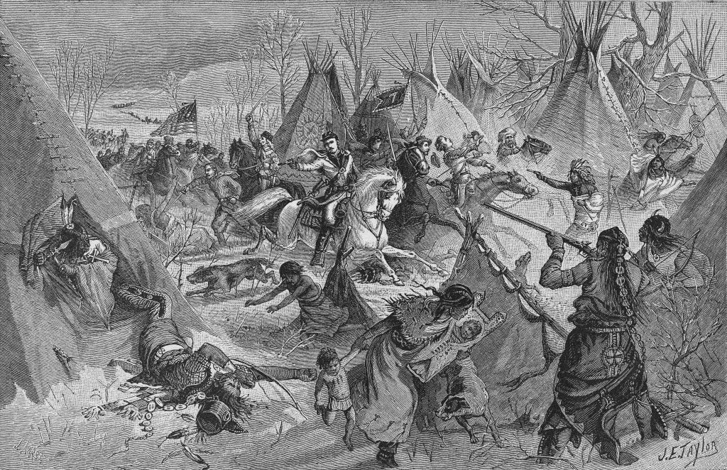 Custer's Surprise of an Indian Camp of Over Two Thousand Warriors