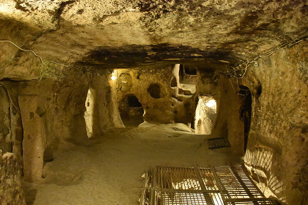 A large room in the Kaymaklı Underground City.