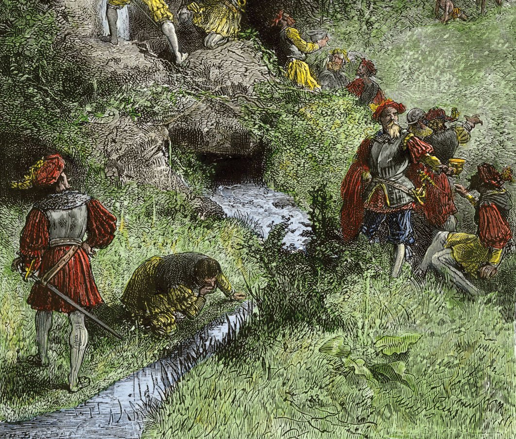 19th-century German artist's impression of Juan Ponce de León