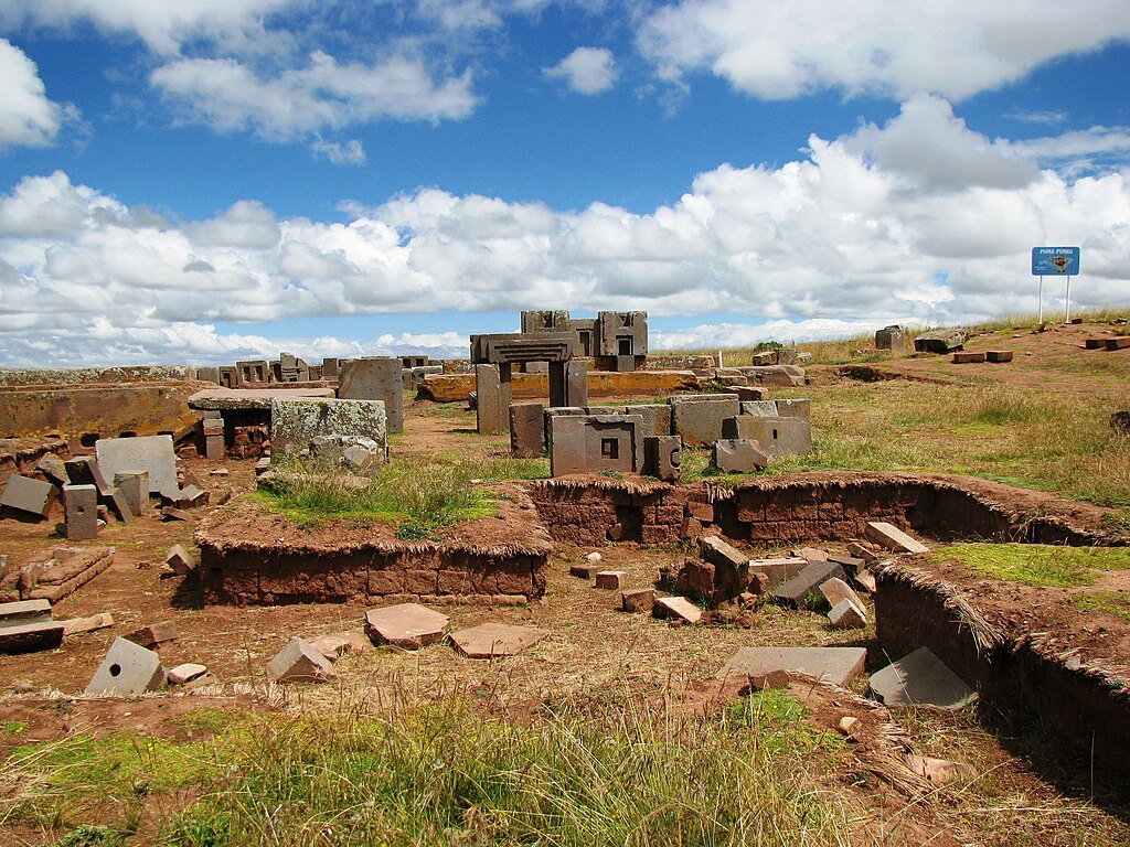 View at the ruins of Puma Punku in western Bolivia