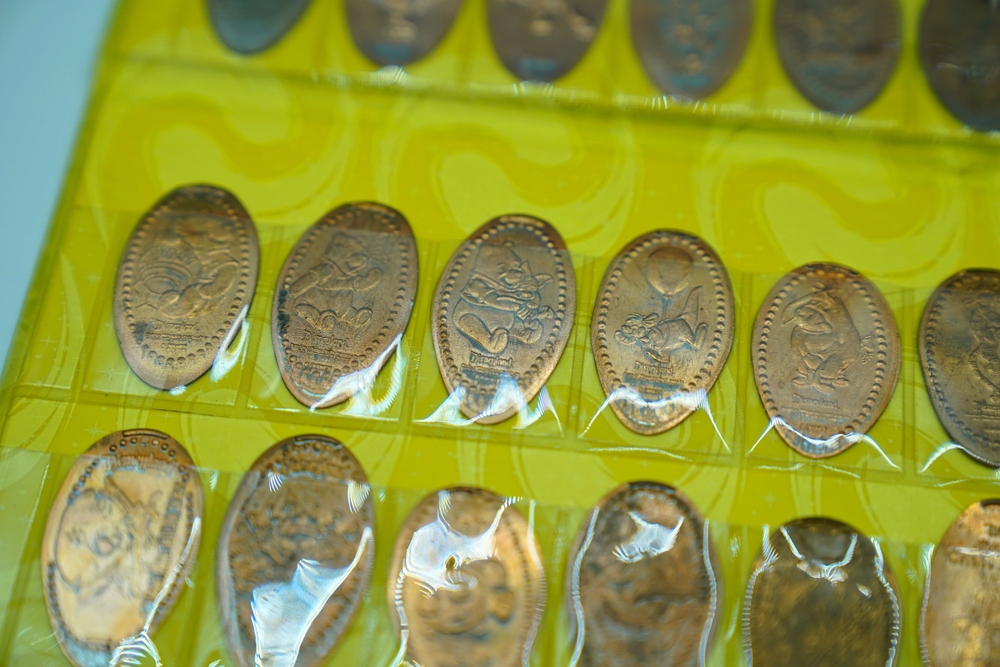 pressed coins from Disneyland