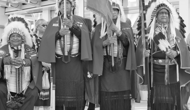 First American chiefs and veterans on Native Land