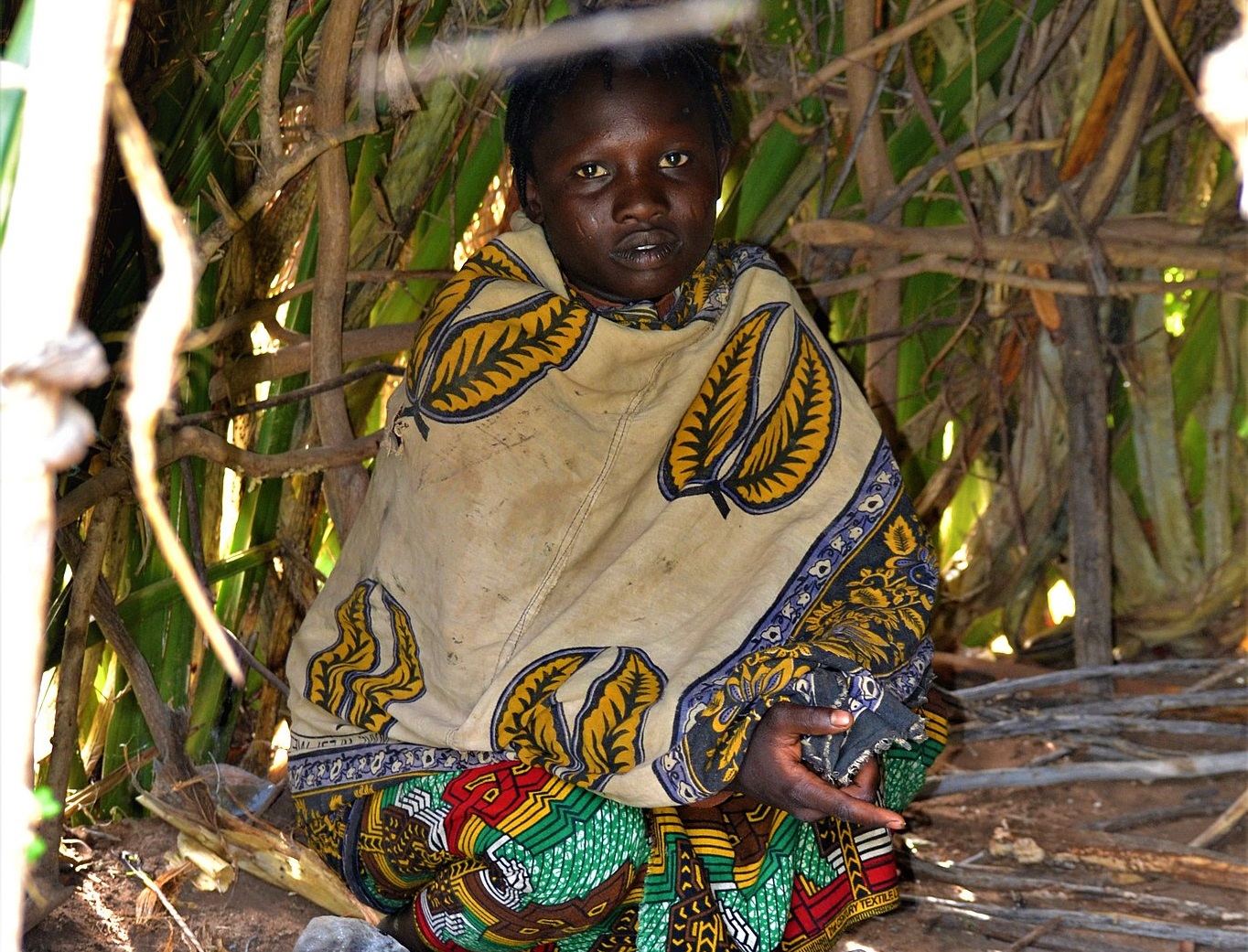 Hadza Woman In The Kitchen Room