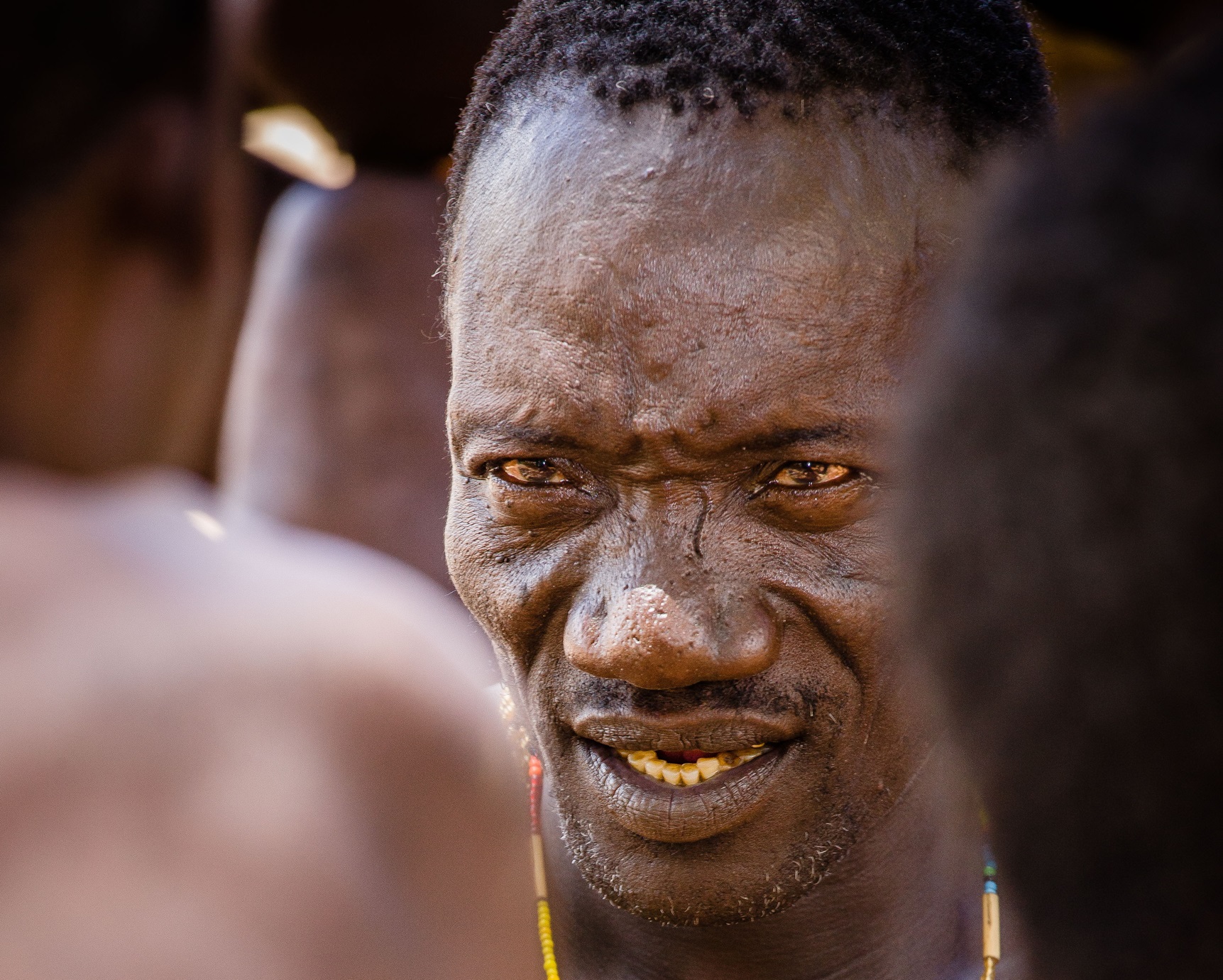 Group of Hadza people after successful hunt - 2011