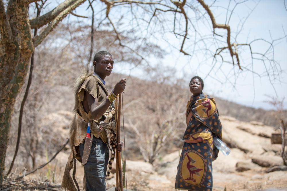 Hadzabe man talking to his woman - 2019
