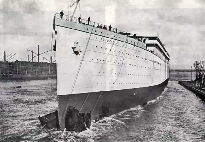 RMS Olympic launching