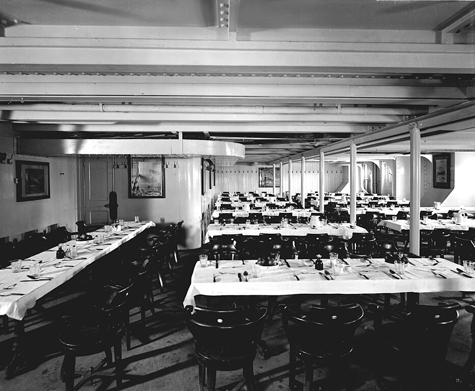 Third Class Dining Saloon On The 'Olympic' (1911)