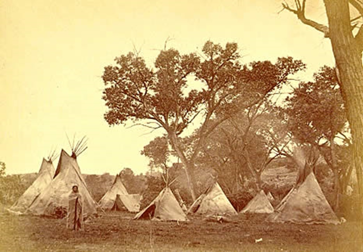 Comanche Tipi at camp, 1870.