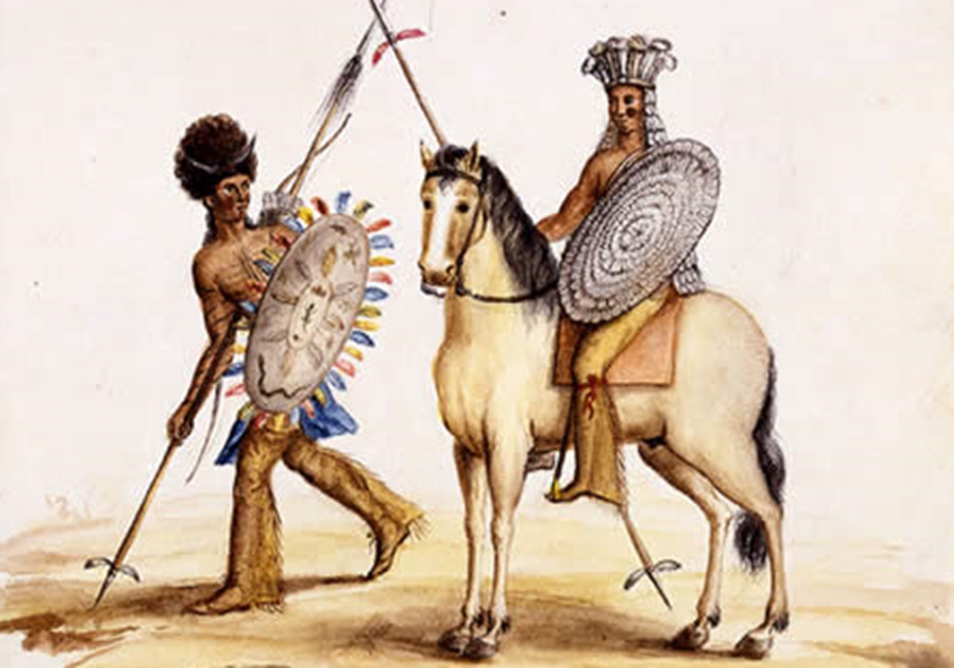 Comanches of West Texas in war - circa 1830