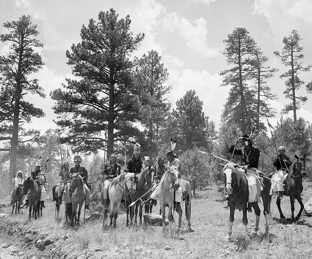 Navajo Warriors in Fighting Gear