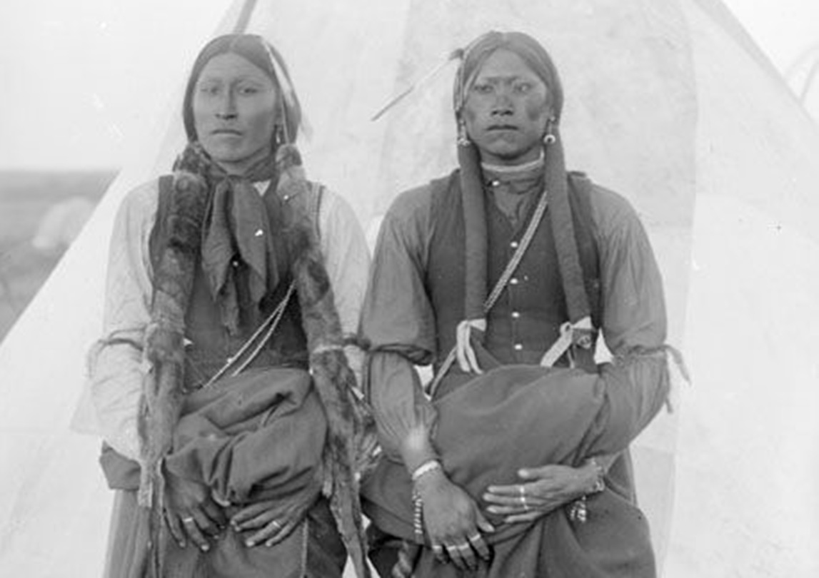 Two Comanche Indian warriors, photographed in 1891