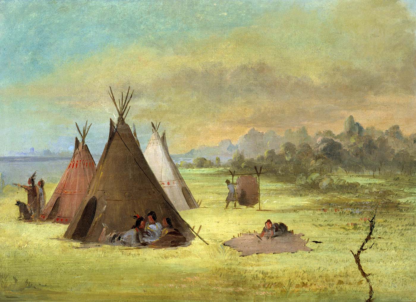 Indian Encampment, Comanche (Or Kiowa)