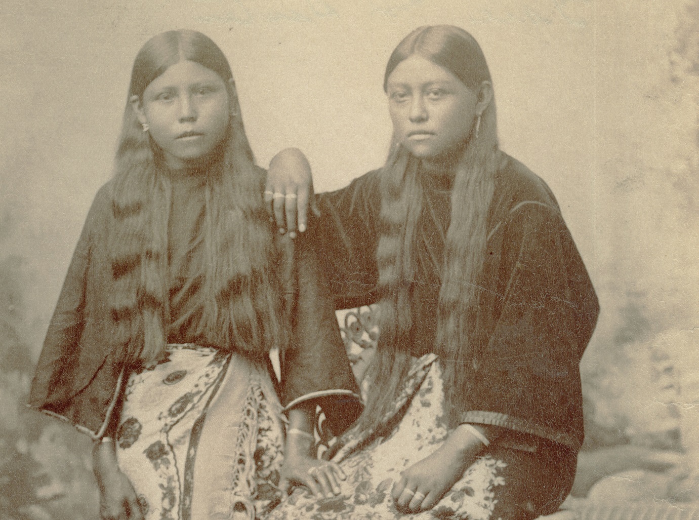 Isic And Her Sister, Comanche Girls - circa 1890