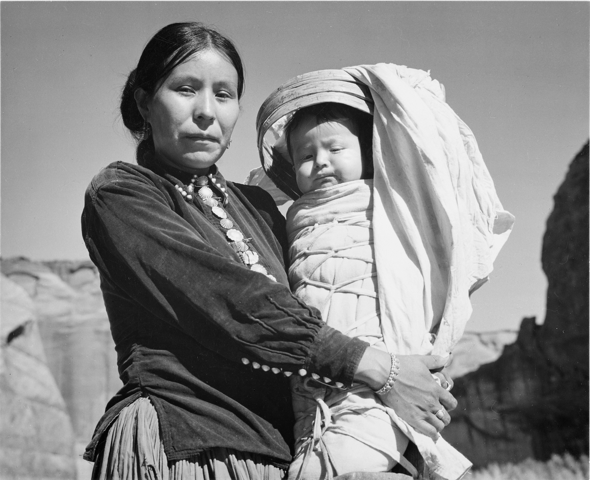 Navajo Woman And Infant