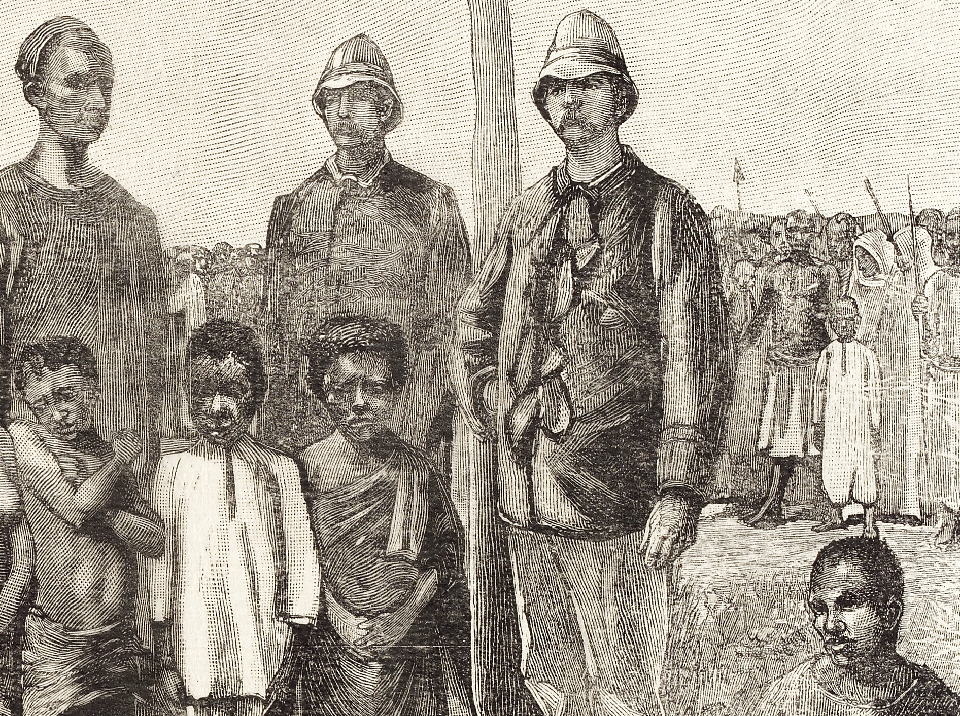 Pigmies and  English Officers