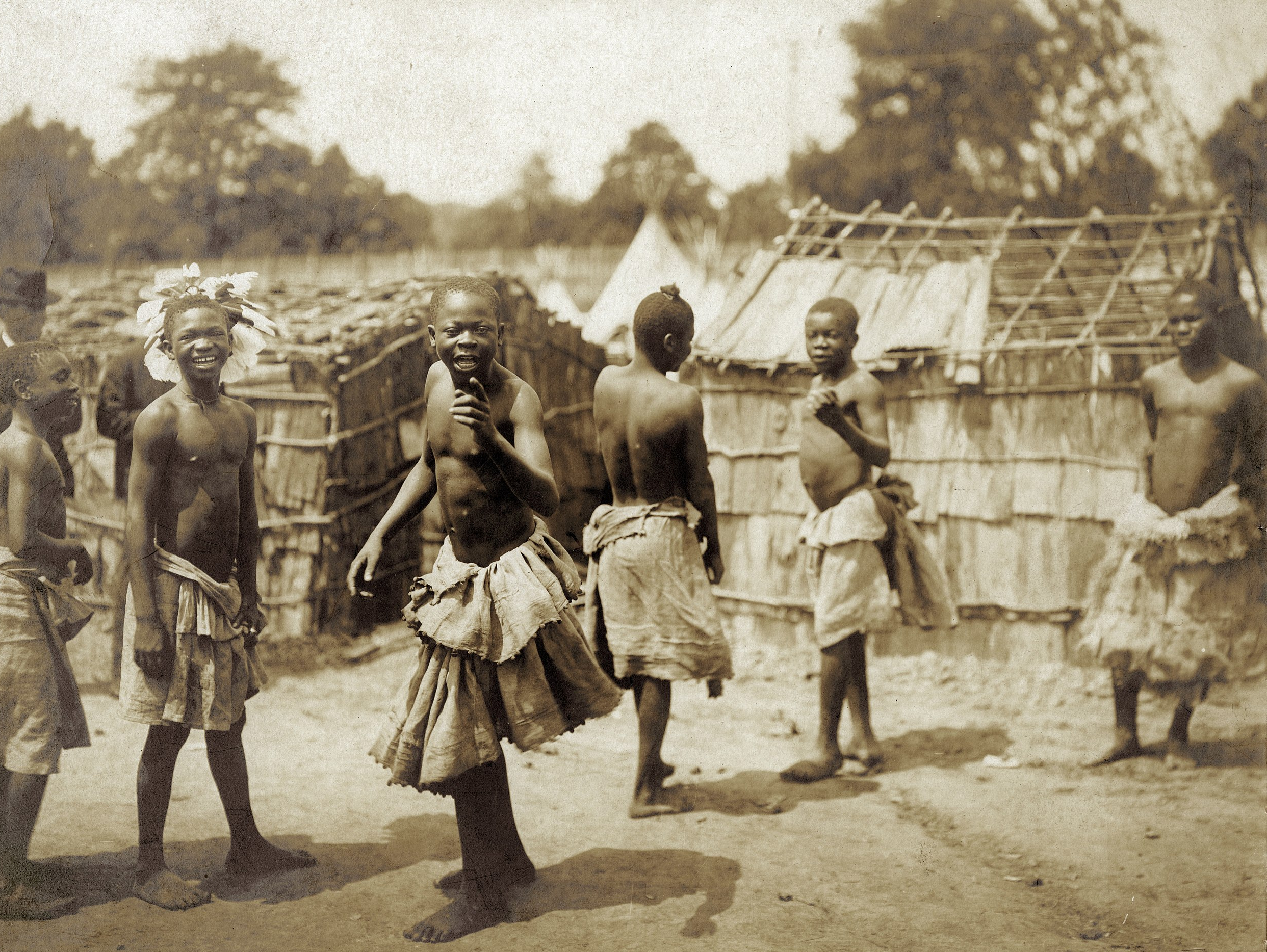 Group Of Pygmy Young Men