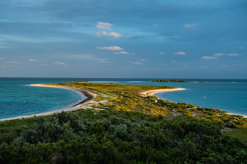 Bush Key joined with Garden Key at Dry Tortugas National Park, Florida