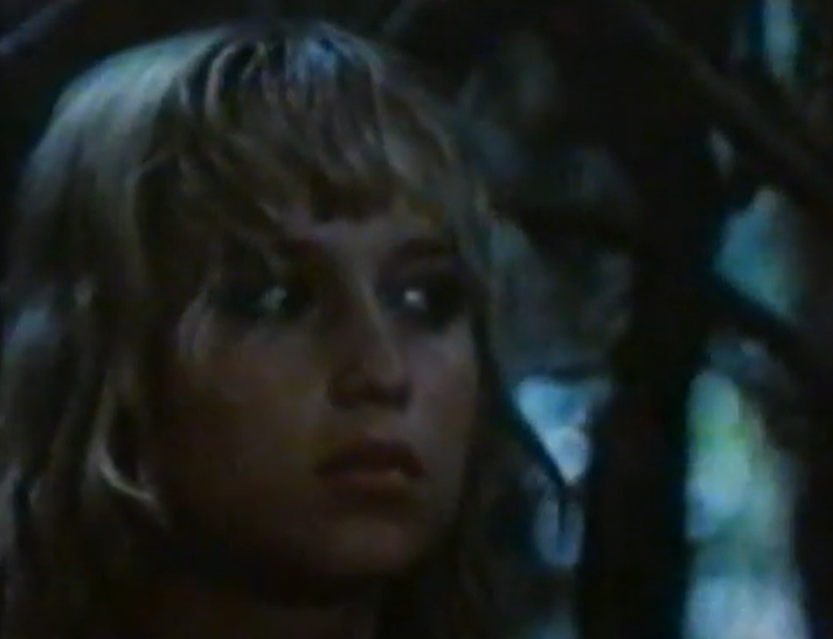 Screenshot of Susan Penhaligon as Juliane Koepcke looking at side - from Miracles Still Happen (1974)