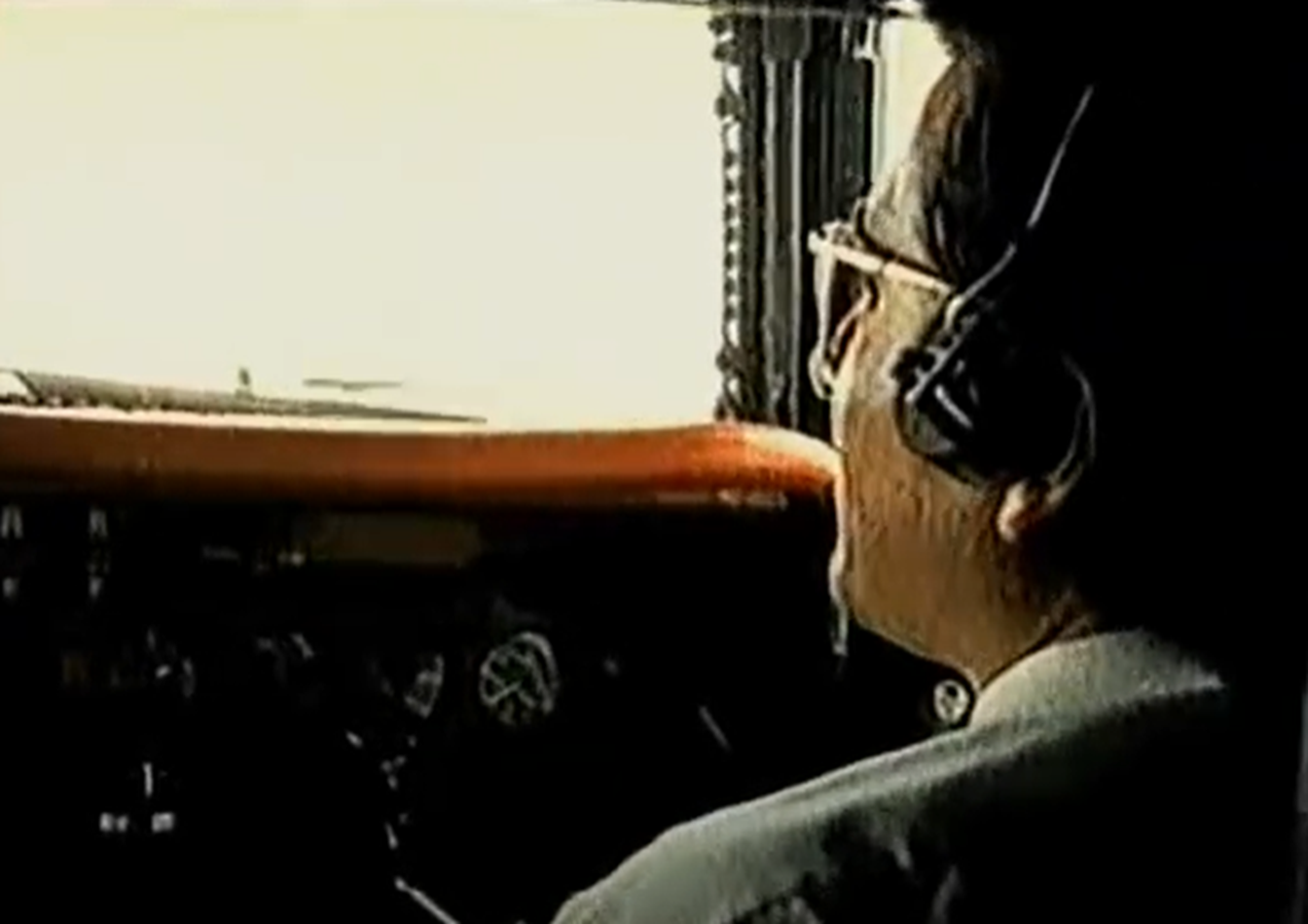 Screenshot of plane cockpit - from Miracles Still Happen (1974)