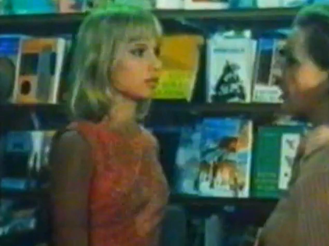 Screenshot of Susan Penhaligon as Juliane Koepcke looking at side - from Miracles Still Happen (1974)