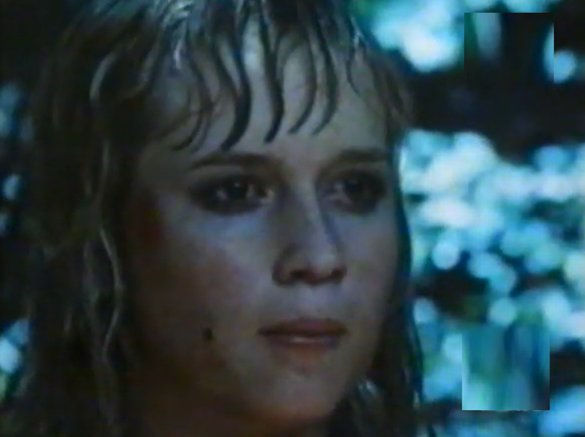 Screenshot of Susan Penhaligon as Juliane Koepcke looking at side - from Miracles Still Happen (1974)