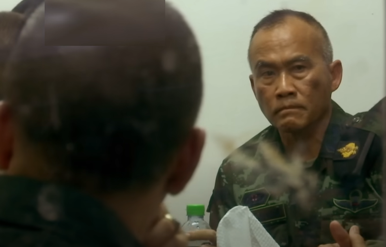 Screenshot of army people in the office having meeting - from Thai Cave Rescue (Drain the Oceans) 2019