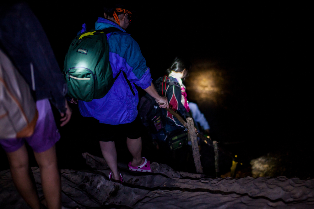Excavator inside the cave (Tham Luang Cave)