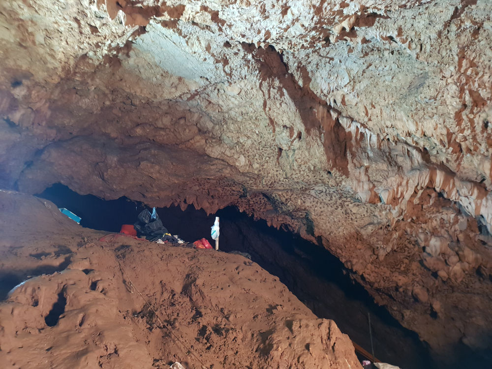 Inside in Tham Luang Nang Non cave network in northern, Mae Sai