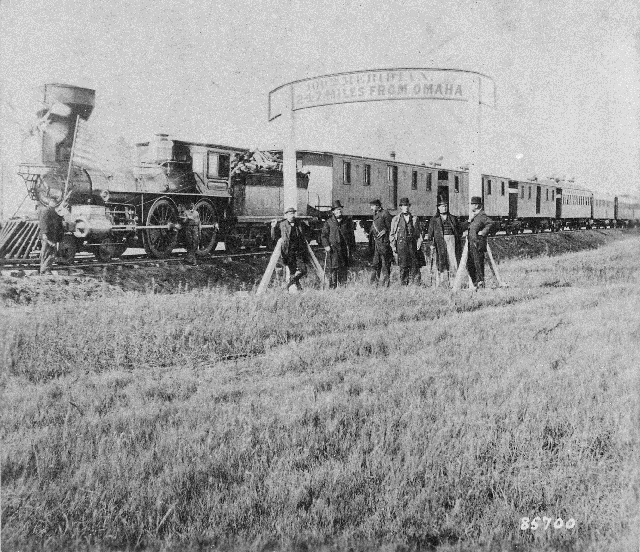 Union Pacific train, 1866, near the location of Porcupine's attack