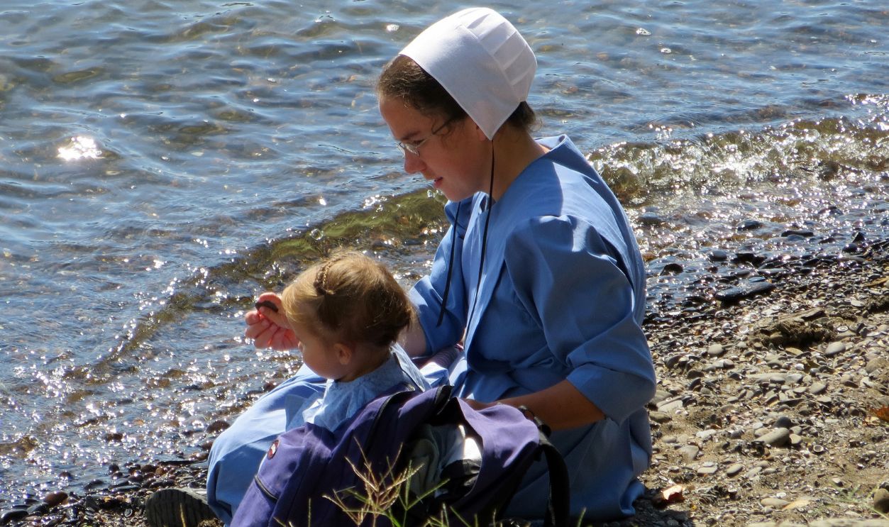 Amish Mother and child