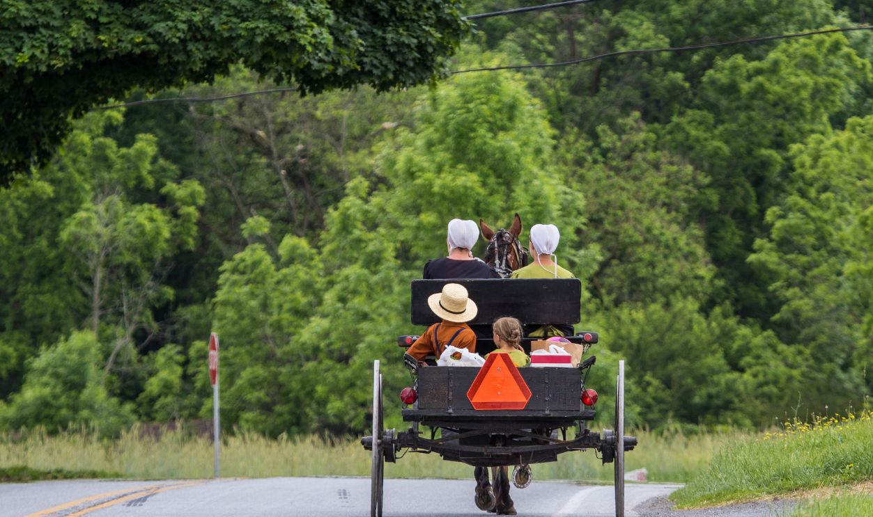 Amish Women Riding