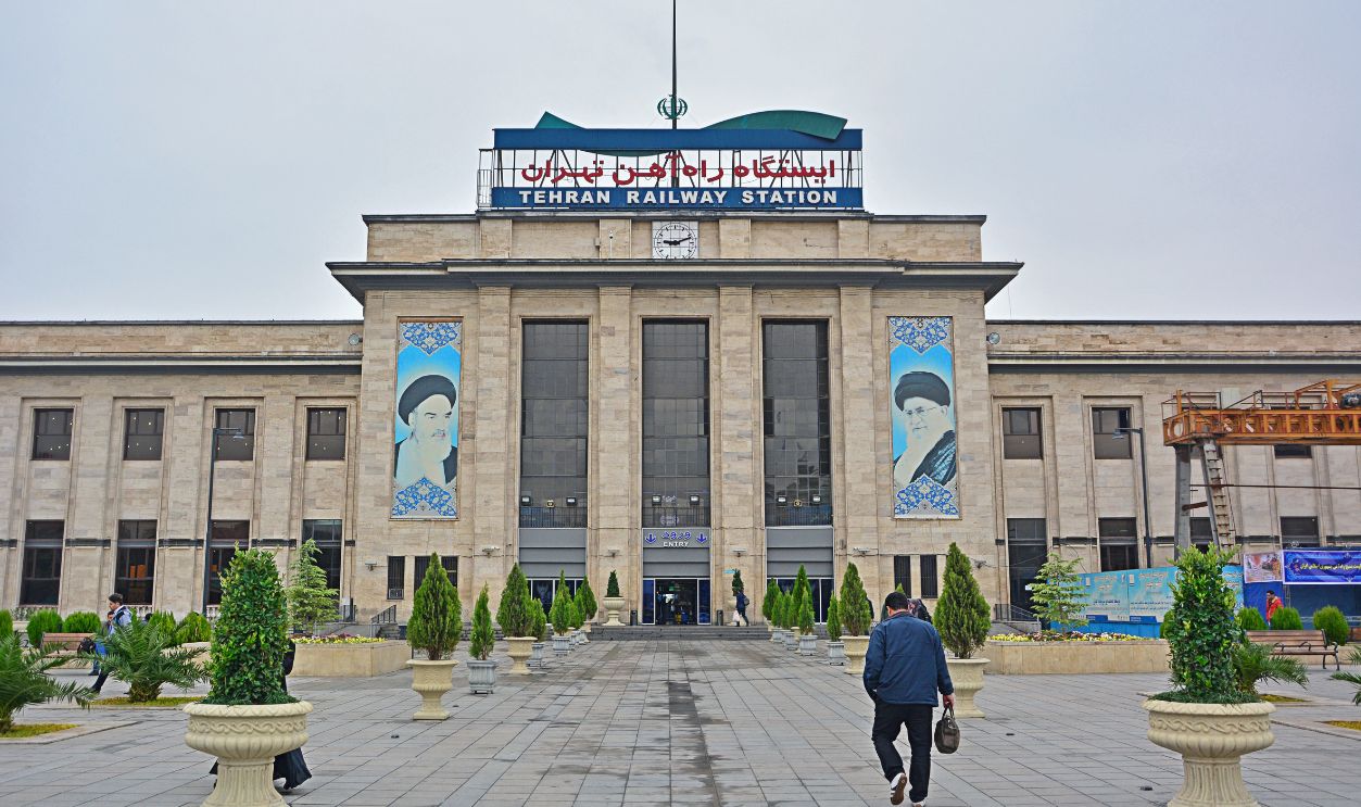 Tehrain railway station building of the Islamic Republic of Iran Railways
