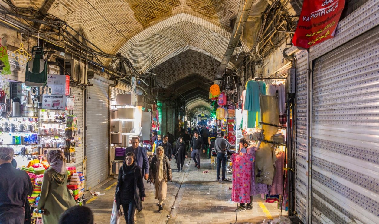 TEHRAN, IRAN - APRIL 15, 2018: View oft the Tehran Bazaar, Iran