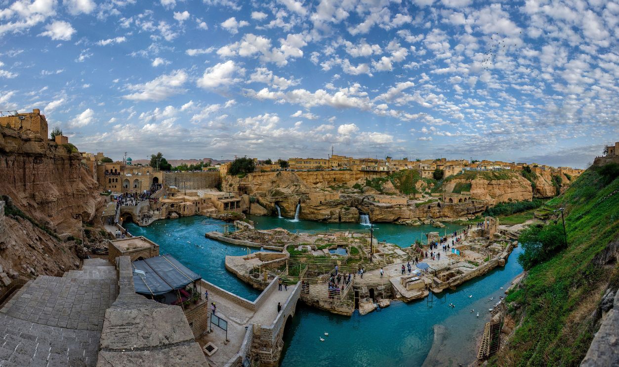 Shushtar Historical Hydraulic System Panorama