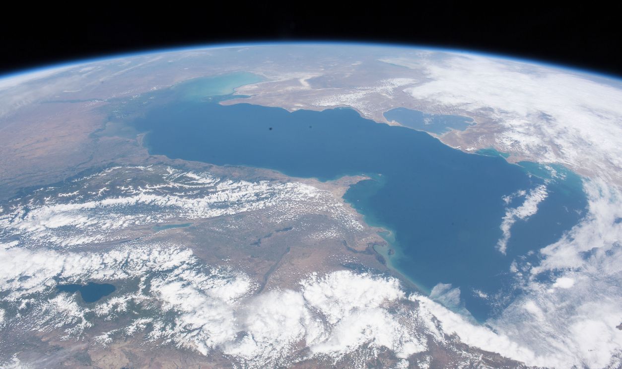 View of Azerbaijan taken during ISS Expedition 56.