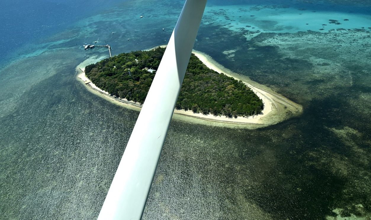 Aerial views of The Great Barrier Reef
